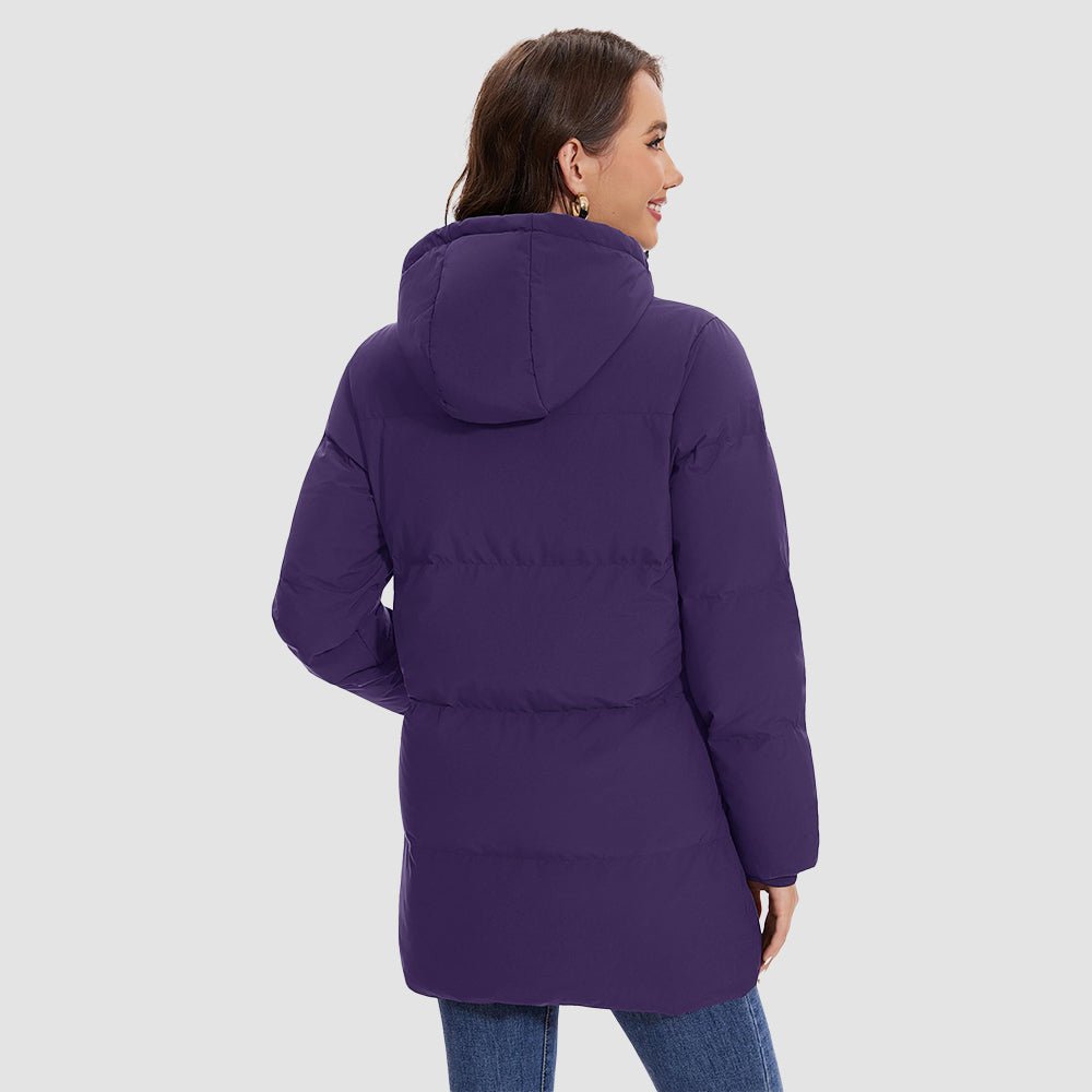 Women's Long Down Parka Waterproof Hooded Winter Puffer Coat