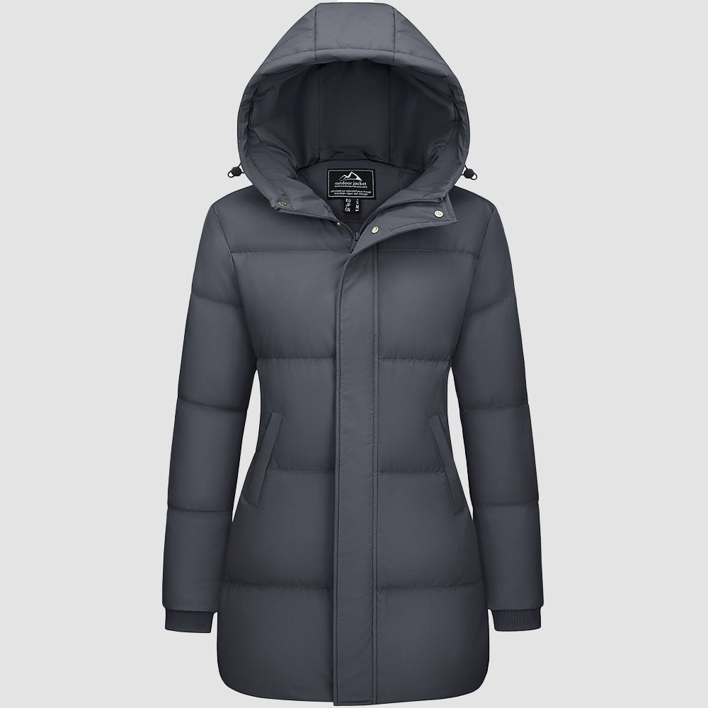Women's Long Down Parka Waterproof Hooded Winter Puffer Coat