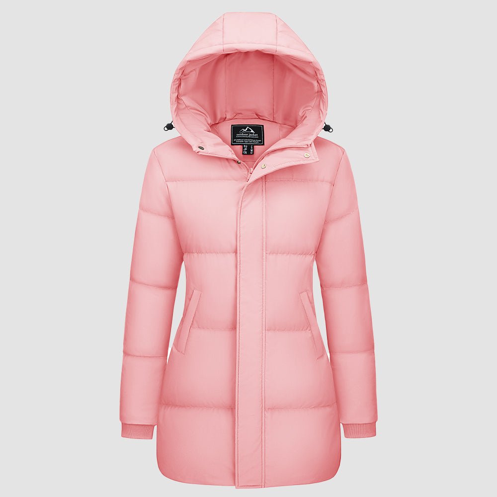 Women's Long Down Parka Waterproof Hooded Winter Puffer Coat