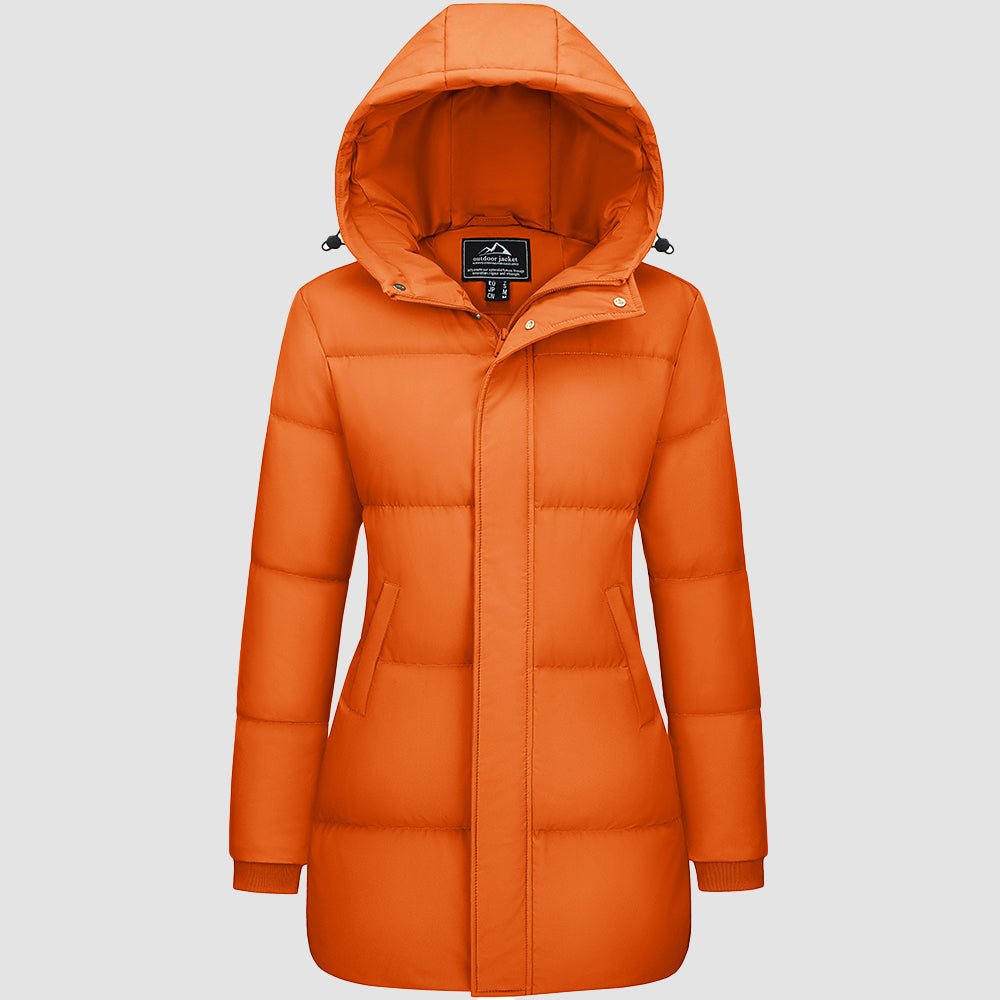 Women's Long Down Parka Waterproof Hooded Winter Puffer Coat