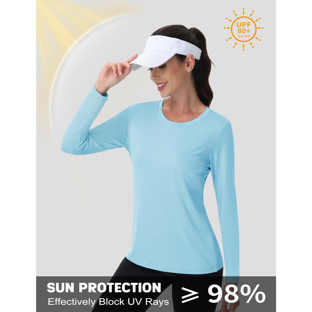 Women's UPF 80+ Athletic Rashguard Long Sleeve Shirt