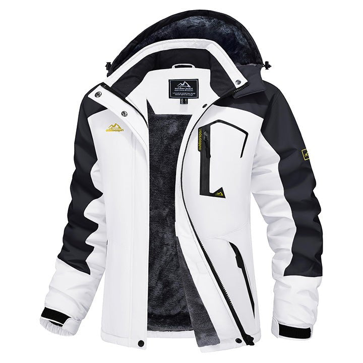 Women's Water-Resistant Fleece Ski Jacket with 4 Pockets