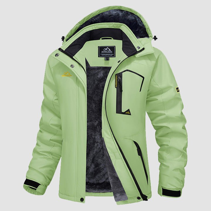 Women's Water-Resistant Fleece Ski Jacket with 4 Pockets