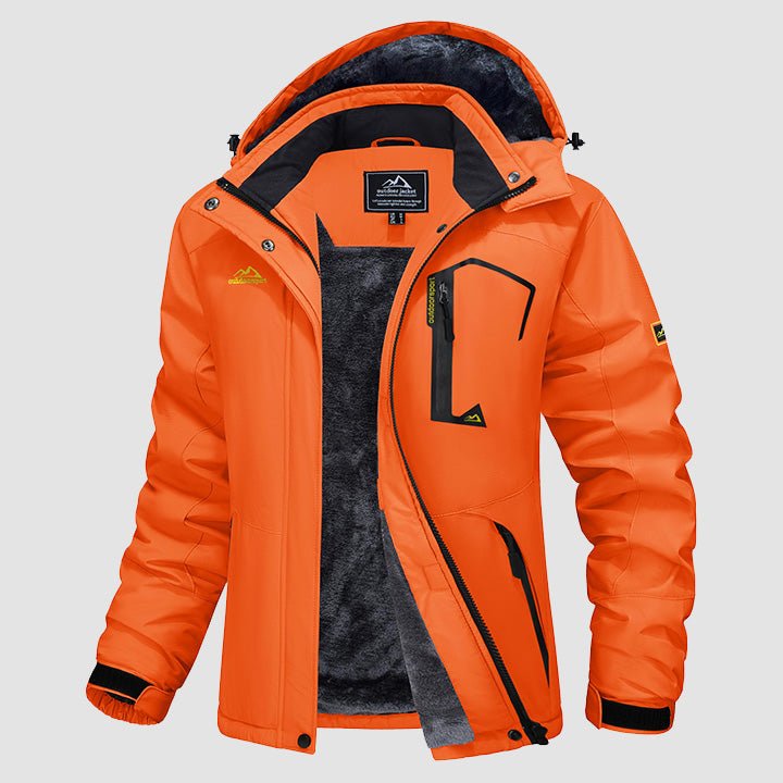 Women's Water-Resistant Fleece Ski Jacket with 4 Pockets