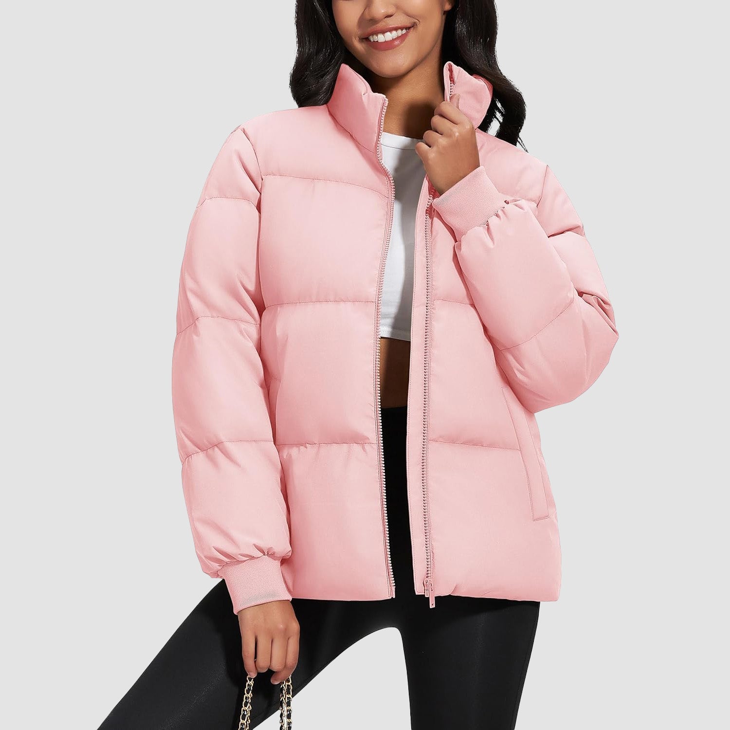 Women’s Quilted Down Jacket Warm Water Resistant Puffer Winter Coat