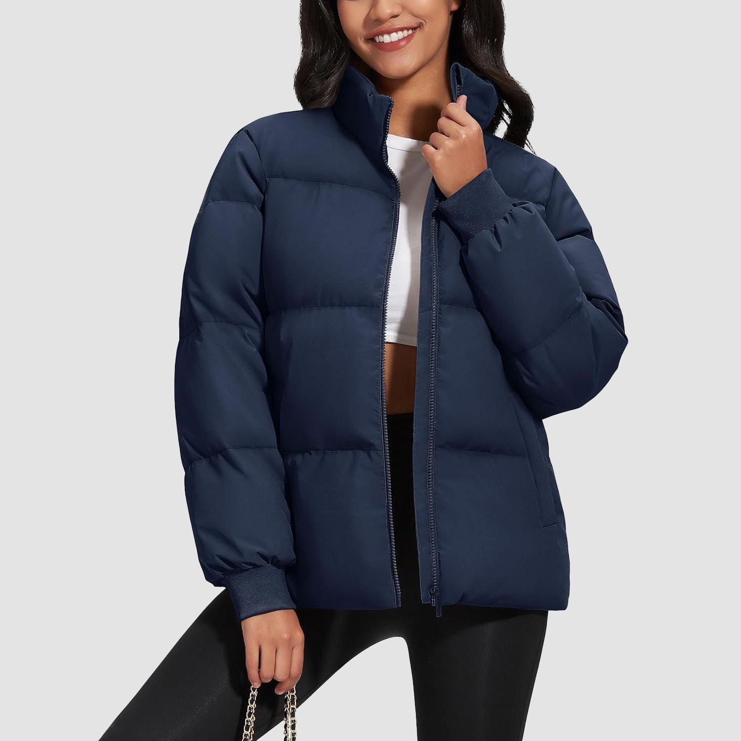 Women’s Quilted Down Jacket Warm Water Resistant Puffer Winter Coat
