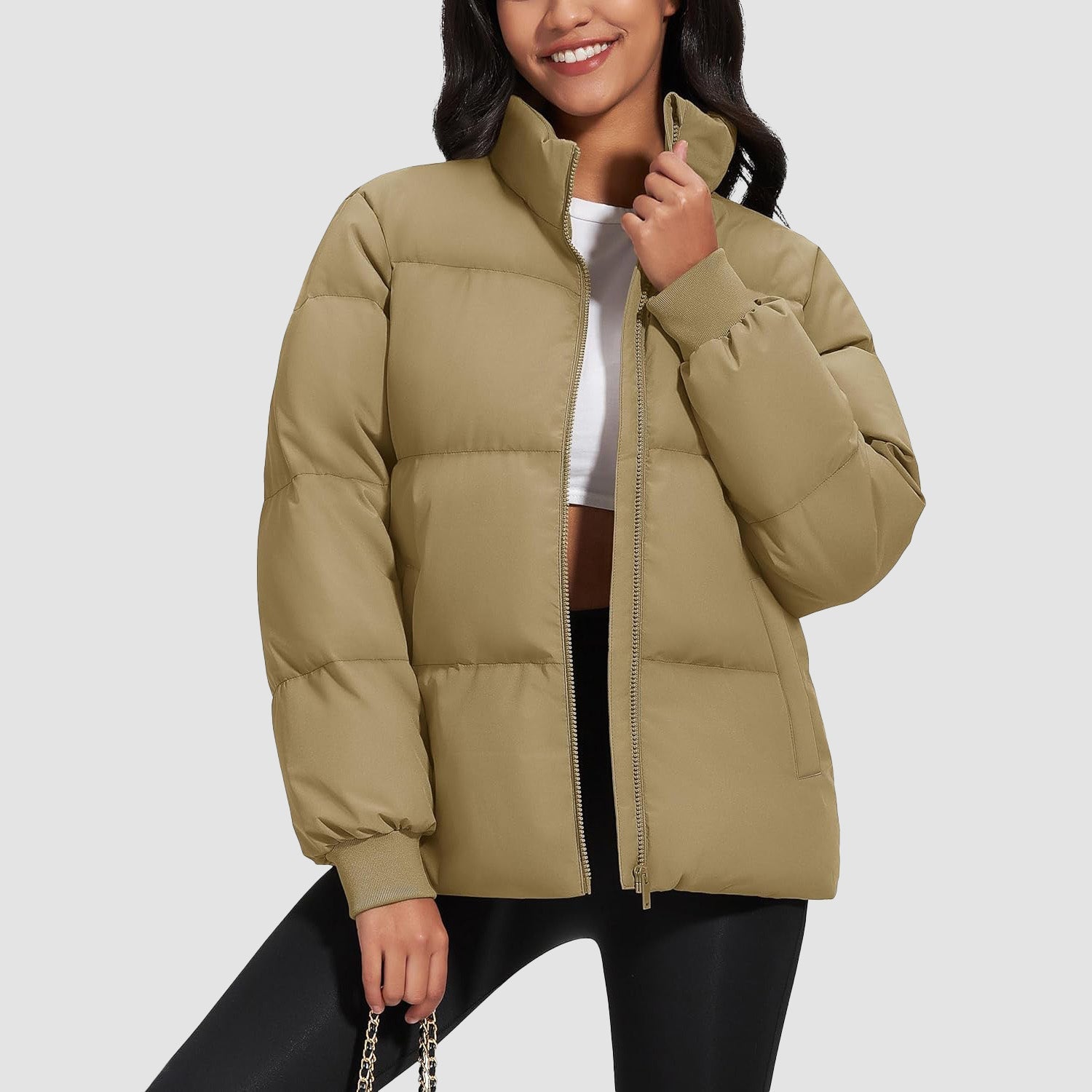 Women’s Quilted Down Jacket Warm Water Resistant Puffer Winter Coat