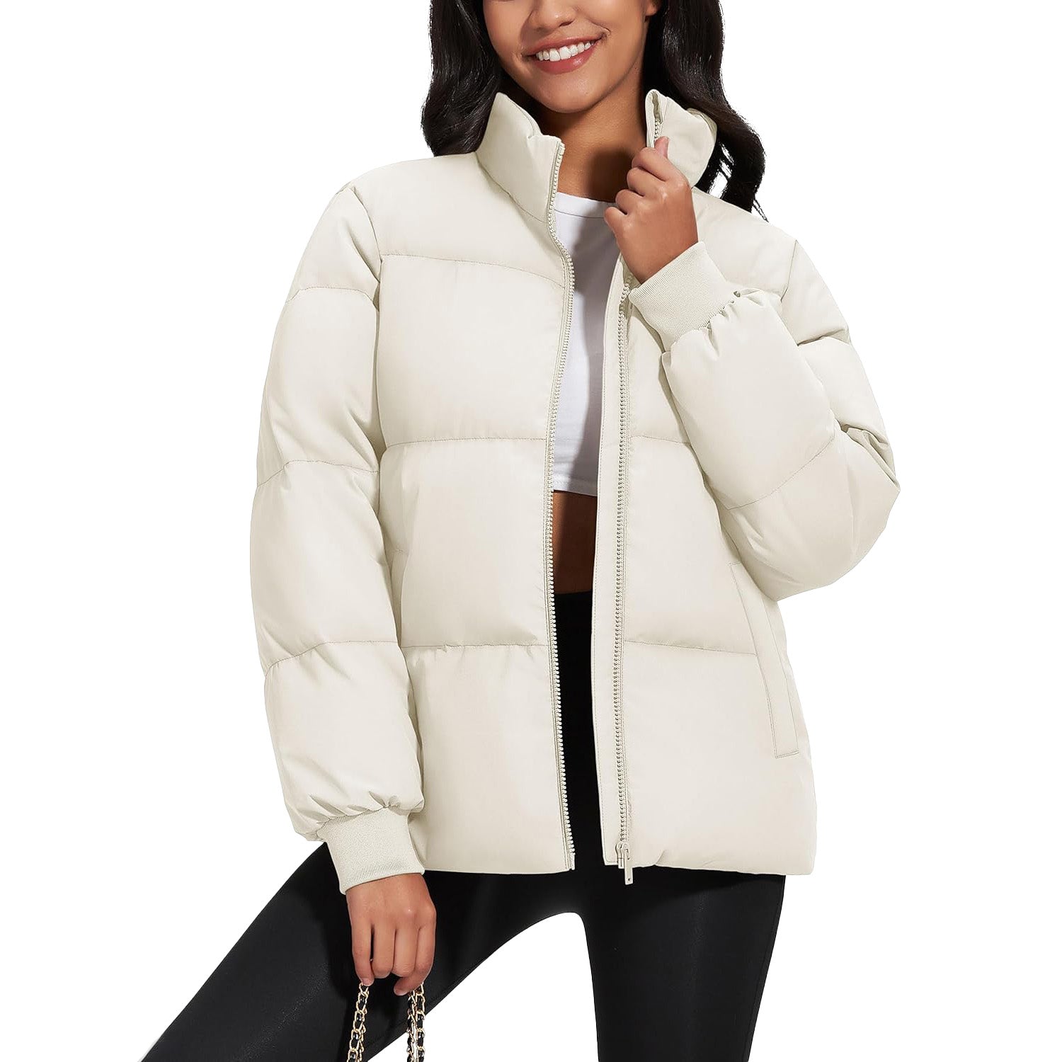 Women’s Quilted Down Jacket Warm Water Resistant Puffer Winter Coat