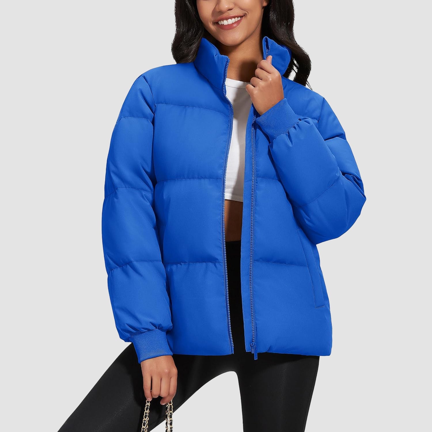 Women’s Quilted Down Jacket Warm Water Resistant Puffer Winter Coat