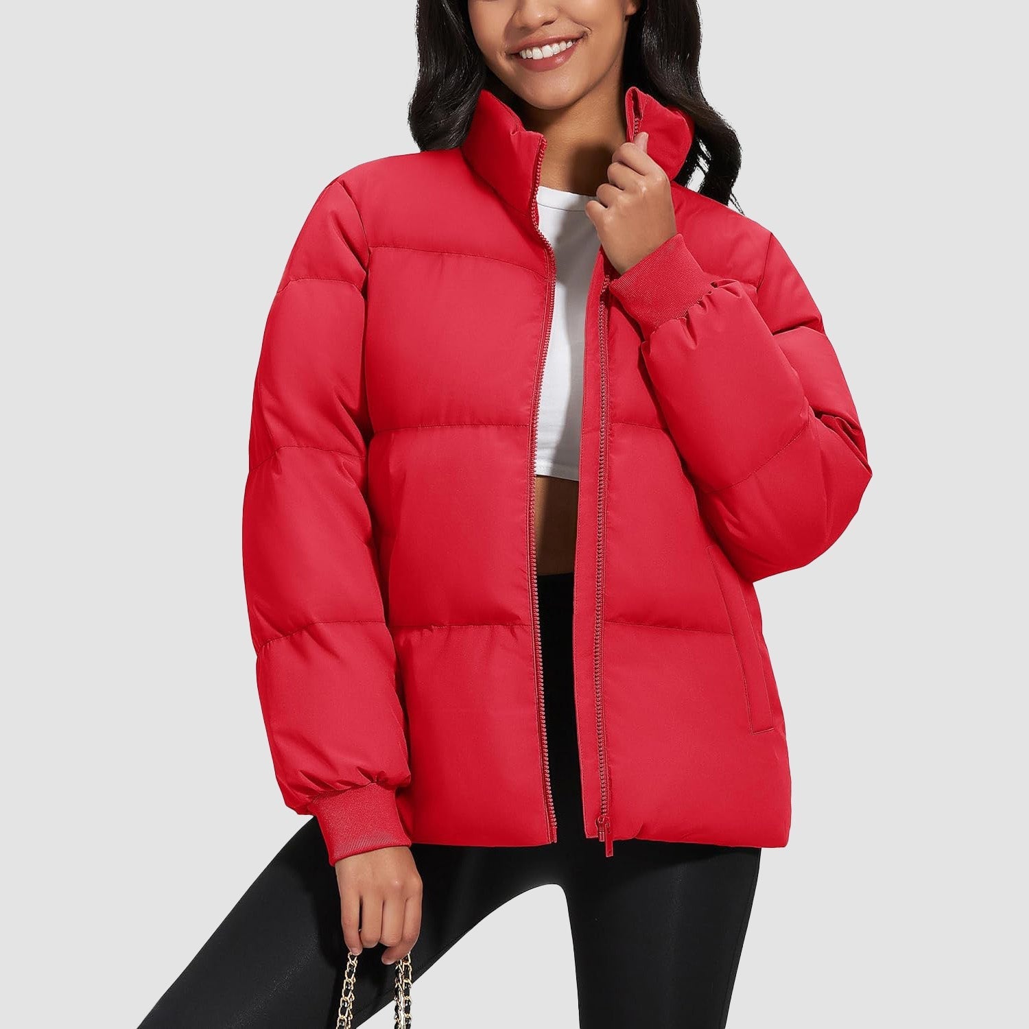 Women’s Quilted Down Jacket Warm Water Resistant Puffer Winter Coat